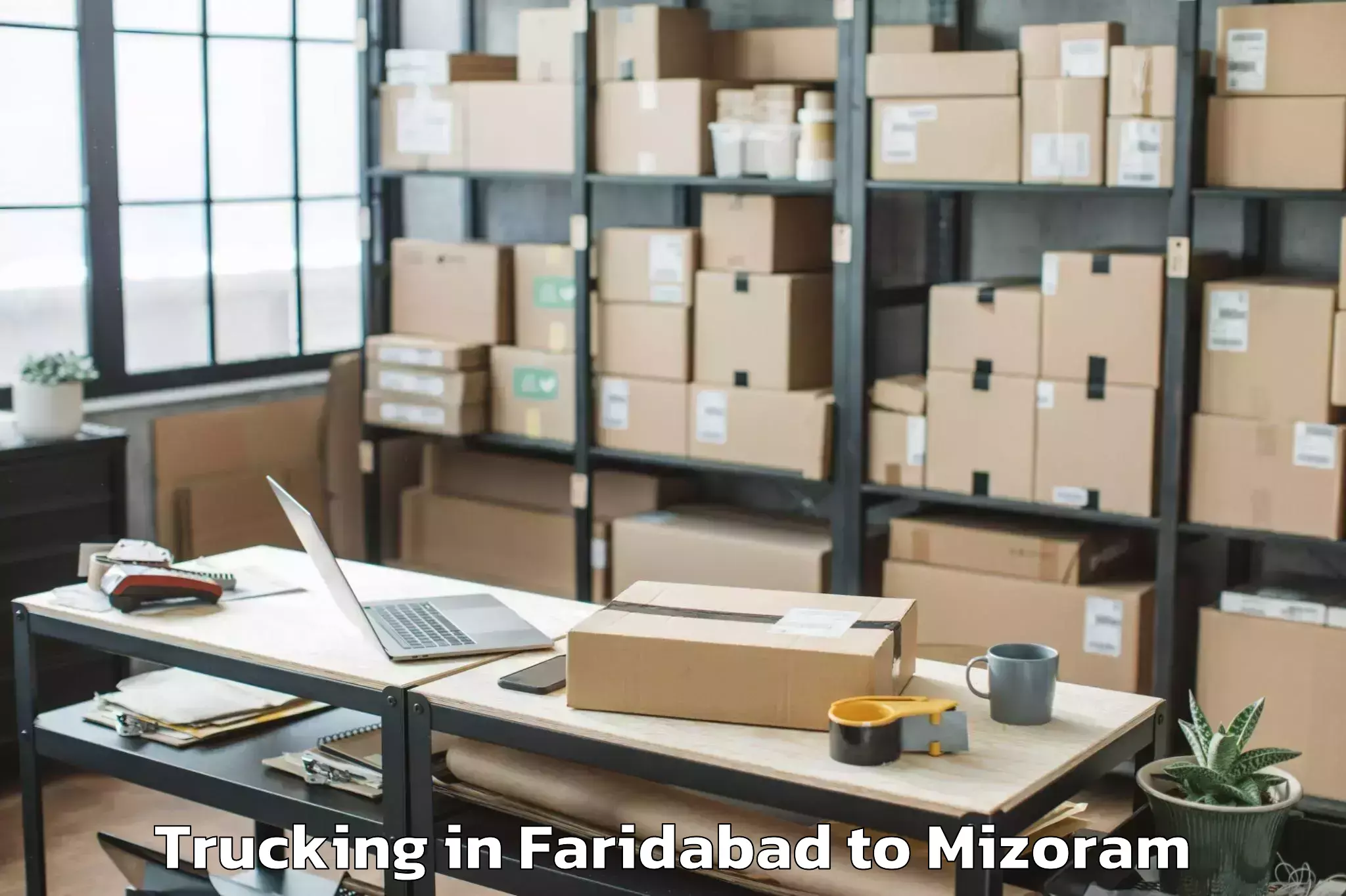 Faridabad to Tlabung Trucking Booking